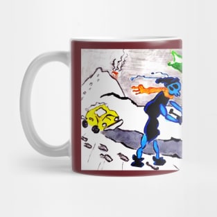 Alien Ant Shovels Snow Mug